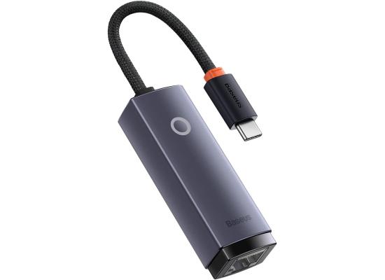 Baseus Lite Series RJ45 Lan Port Ethernet Adapter Type-C to RJ45 LAN Port 1000Mbps Hub - Grey